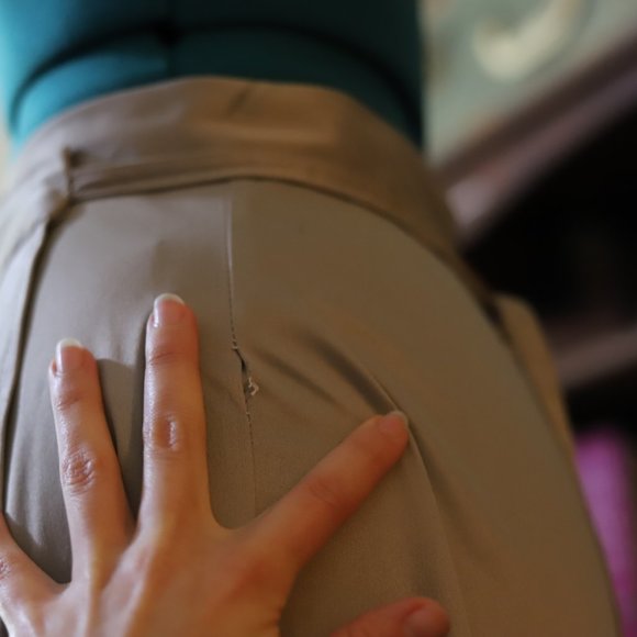 Vintage | neautral wrap skirt - Picture 4 of 10